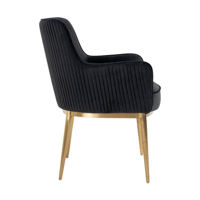 Richmond Interiors Samt-Stuhl Breeze | Anthrazit