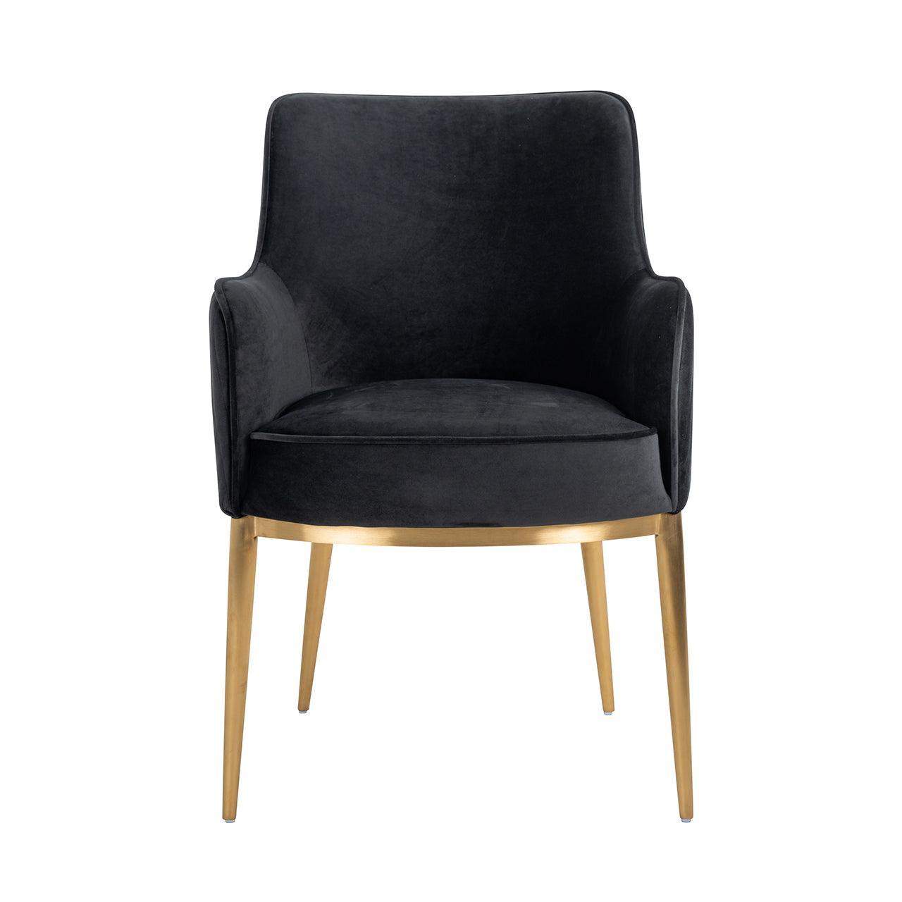 Richmond Interiors Samt-Stuhl Breeze | Anthrazit