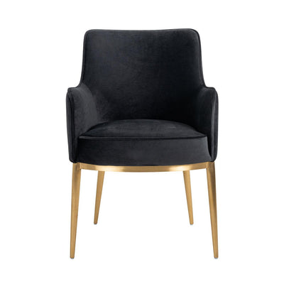 Richmond Interiors Samt-Stuhl Breeze | Anthrazit