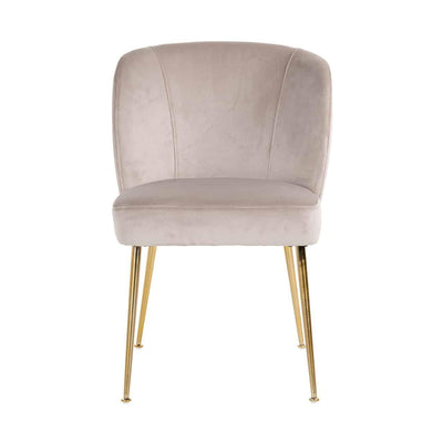 Richmond Interiors Samt-Stuhl Cannon | Khaki