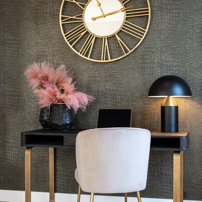 Richmond Interiors Samt-Stuhl Cannon | Khaki
