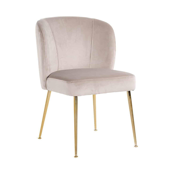 Richmond Interiors Samt-Stuhl Cannon | Khaki