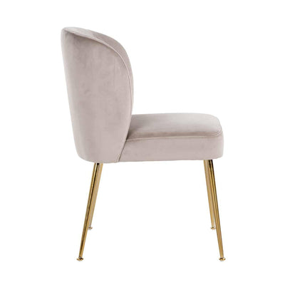 Richmond Interiors Samt-Stuhl Cannon | Khaki