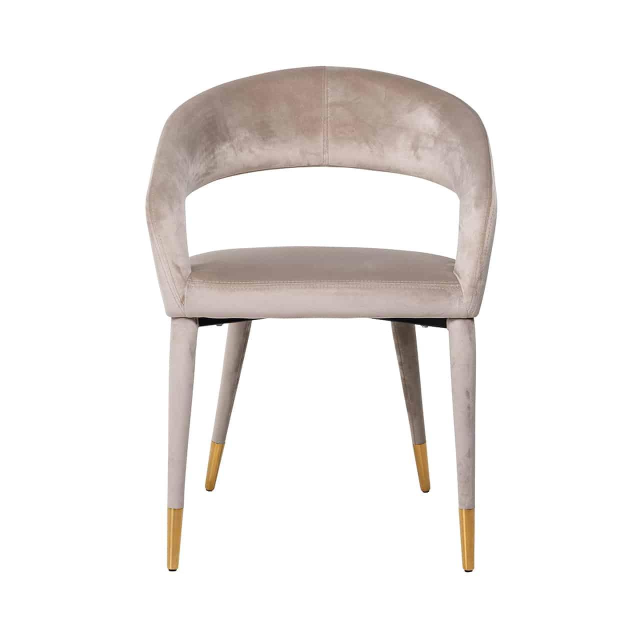 Richmond Interiors Samt-Stuhl Gia | Khaki
