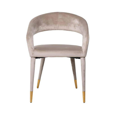 Richmond Interiors Samt-Stuhl Gia | Khaki