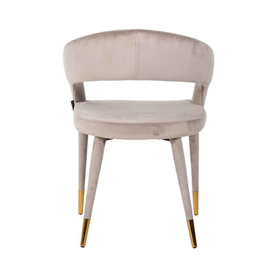 Richmond Interiors Samt-Stuhl Gia | Khaki