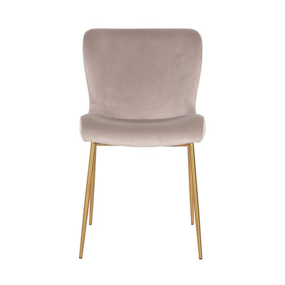 Richmond Interiors Samt-Stuhl Odessa | Khaki Brushed Gold