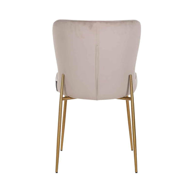 Richmond Interiors Samt-Stuhl Odessa | Khaki Brushed Gold