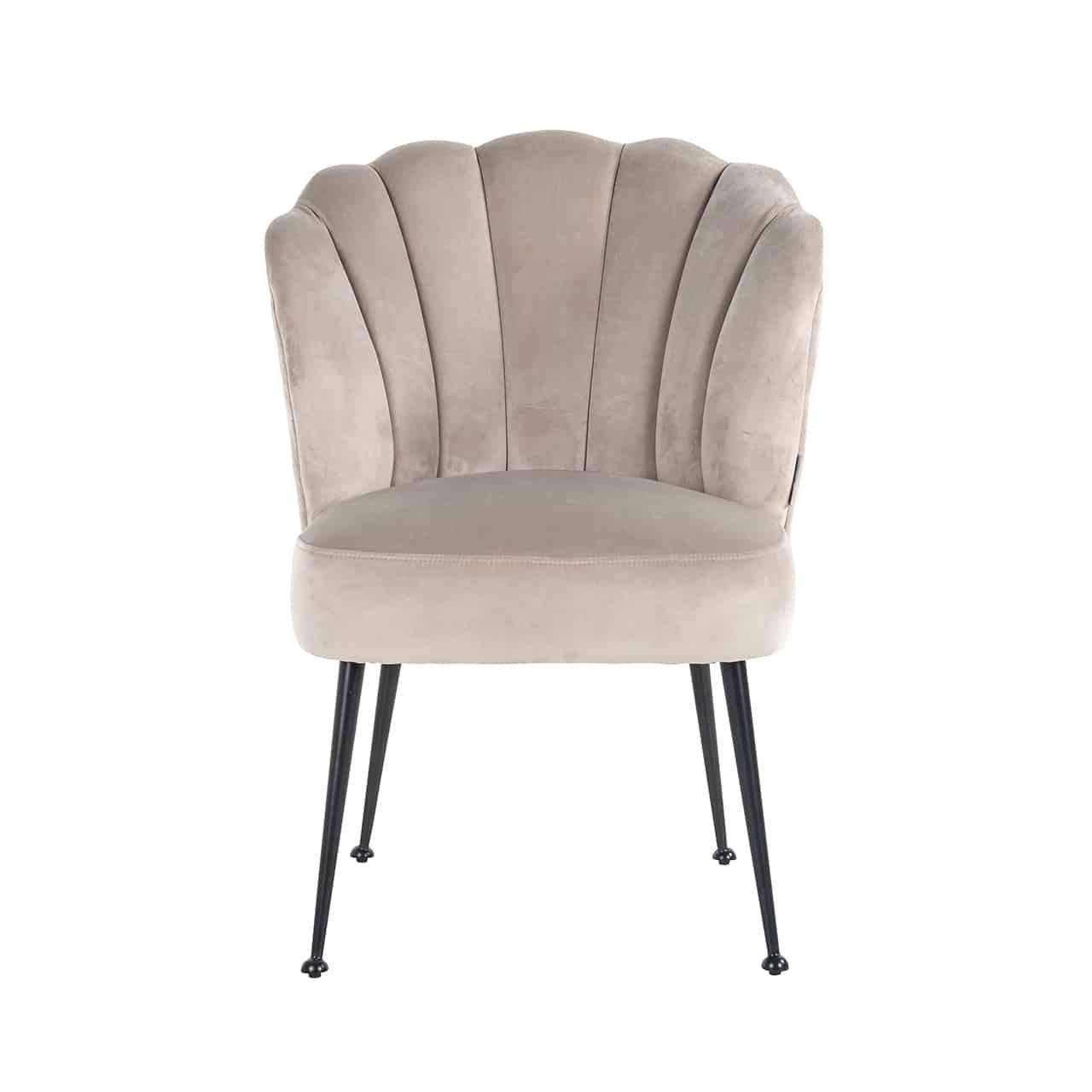 Richmond Interiors Samt-Stuhl Pippa | Khaki
