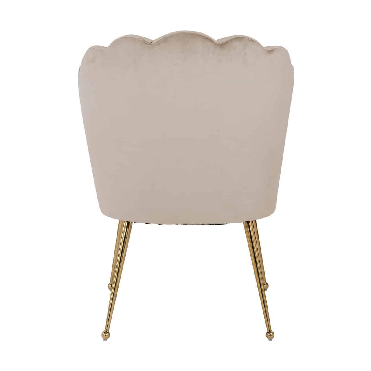 Richmond Interiors Samt-Stuhl Pippa | Khaki Gold