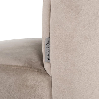 Richmond Interiors Samt-Stuhl Pippa | Khaki Gold