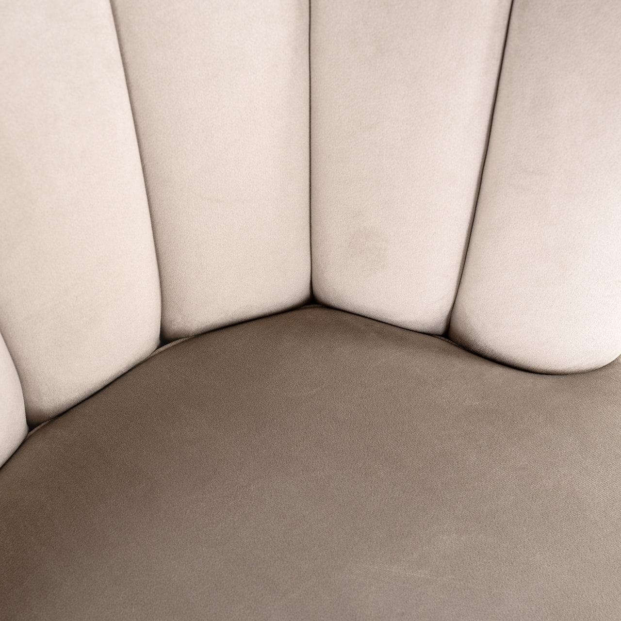 Richmond Interiors Samt-Stuhl Pippa | Khaki Gold