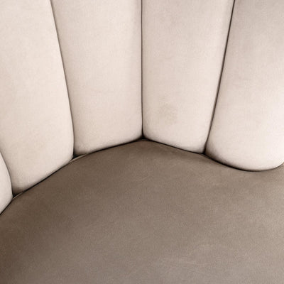 Richmond Interiors Samt-Stuhl Pippa | Khaki Gold