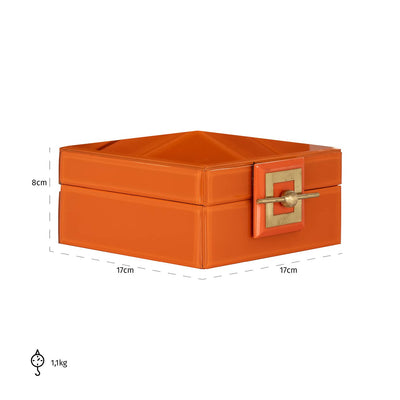 Richmond Interiors Schmuckkästchen Aufbewahrungsbox Bodine Orange | | klein