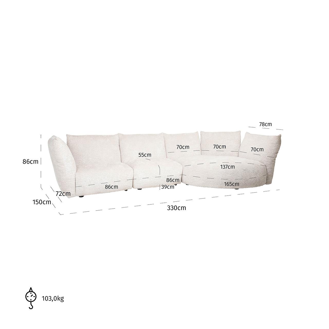 Richmond Interiors Sofa Loyd | cream