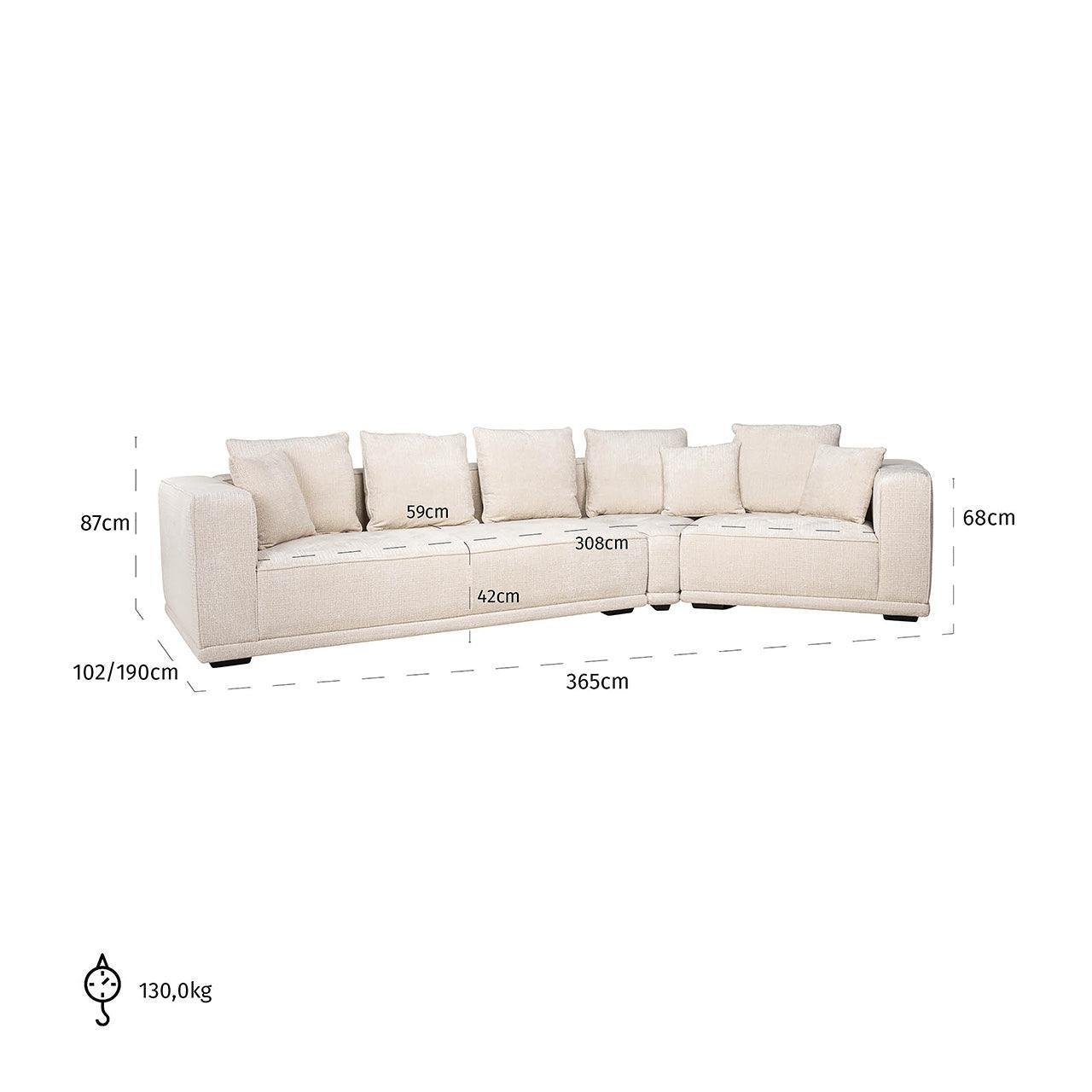 Richmond Interiors Sofa Lusso 4 Sitzer | Beige