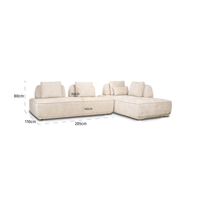 Richmond Interiors Sofa Tudor mit abnehmbarer Rückenlehne | Cremé