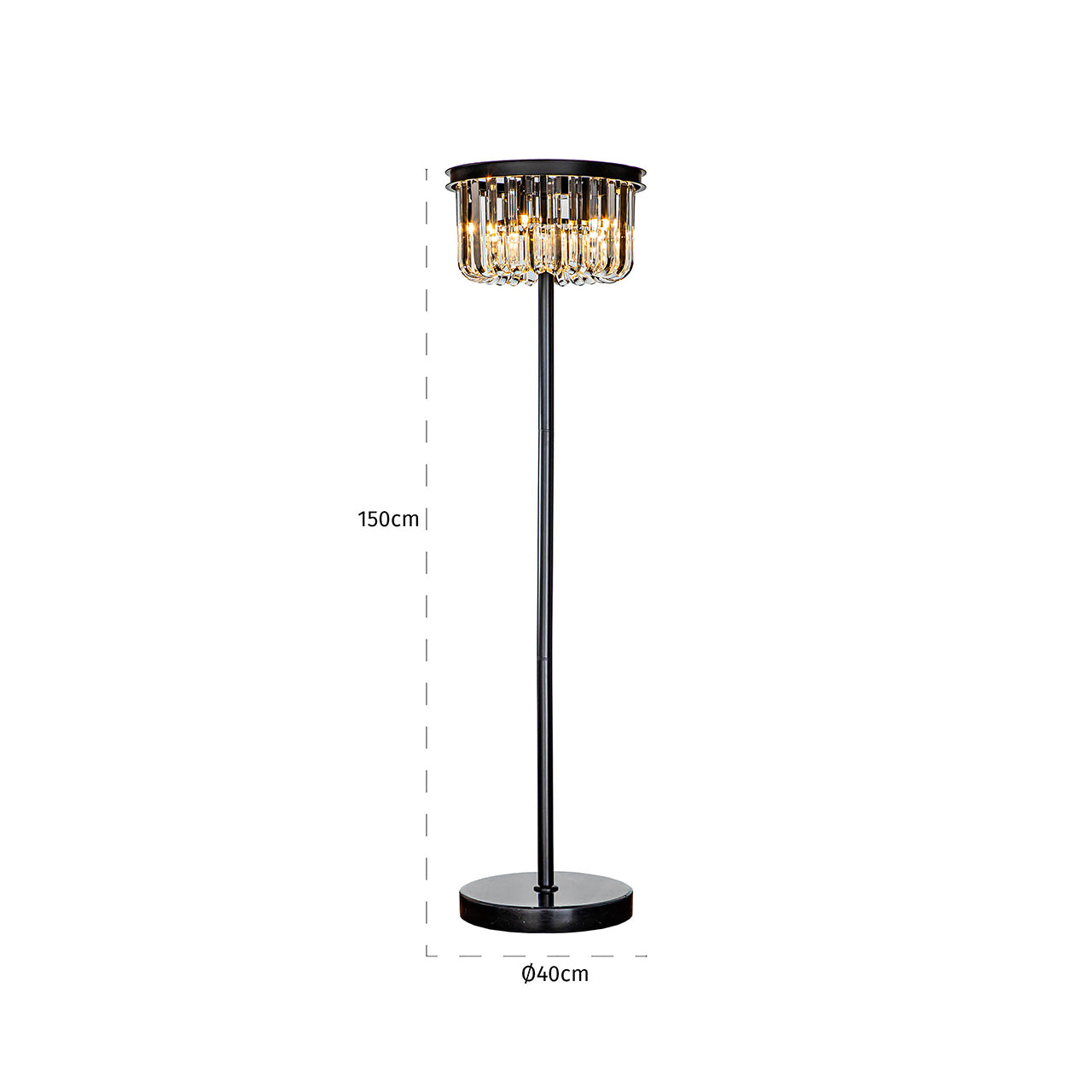 Richmond Interiors Stehlampe Dagmar | Schwarz