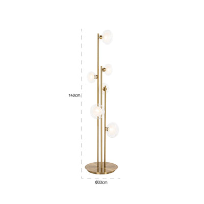 Richmond Interiors Stehlampe Luva | Brushed Gold