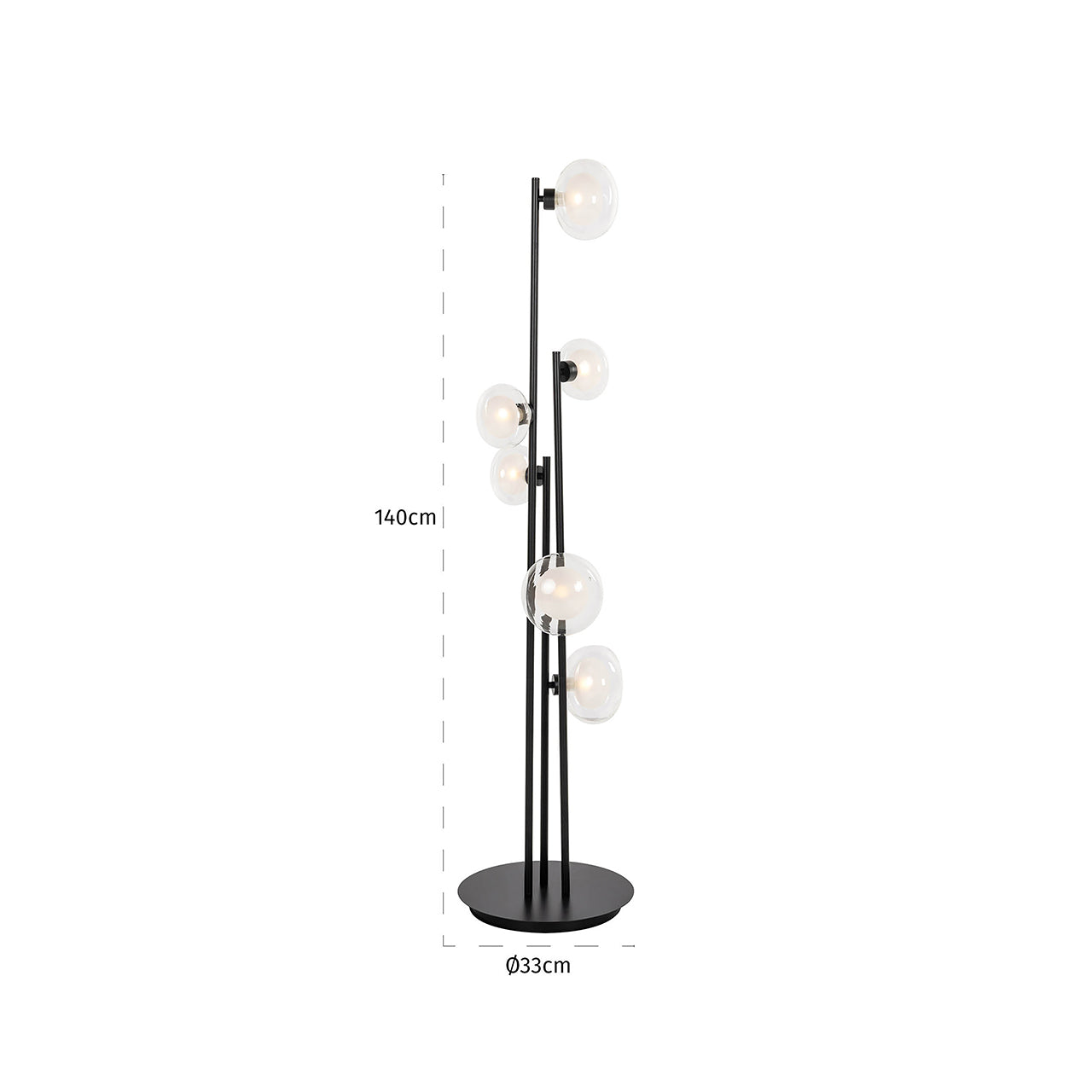 Richmond Interiors Stehlampe Luva | Schwarz