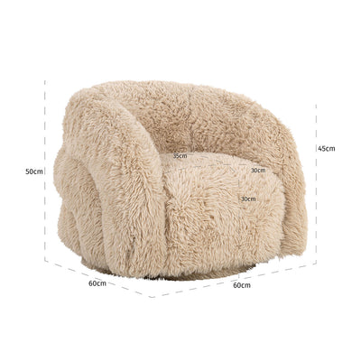 Richmond Interiors Teddy-Drehsessel Lenny für Kinder | beige