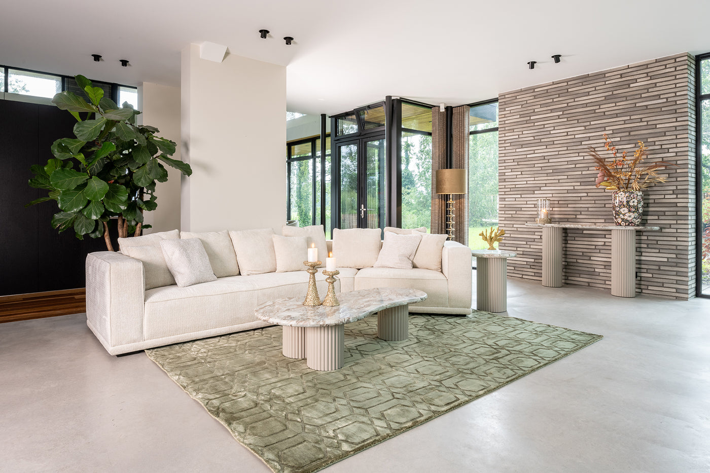 Richmond Interiors Teppich Liva olive | 200x300