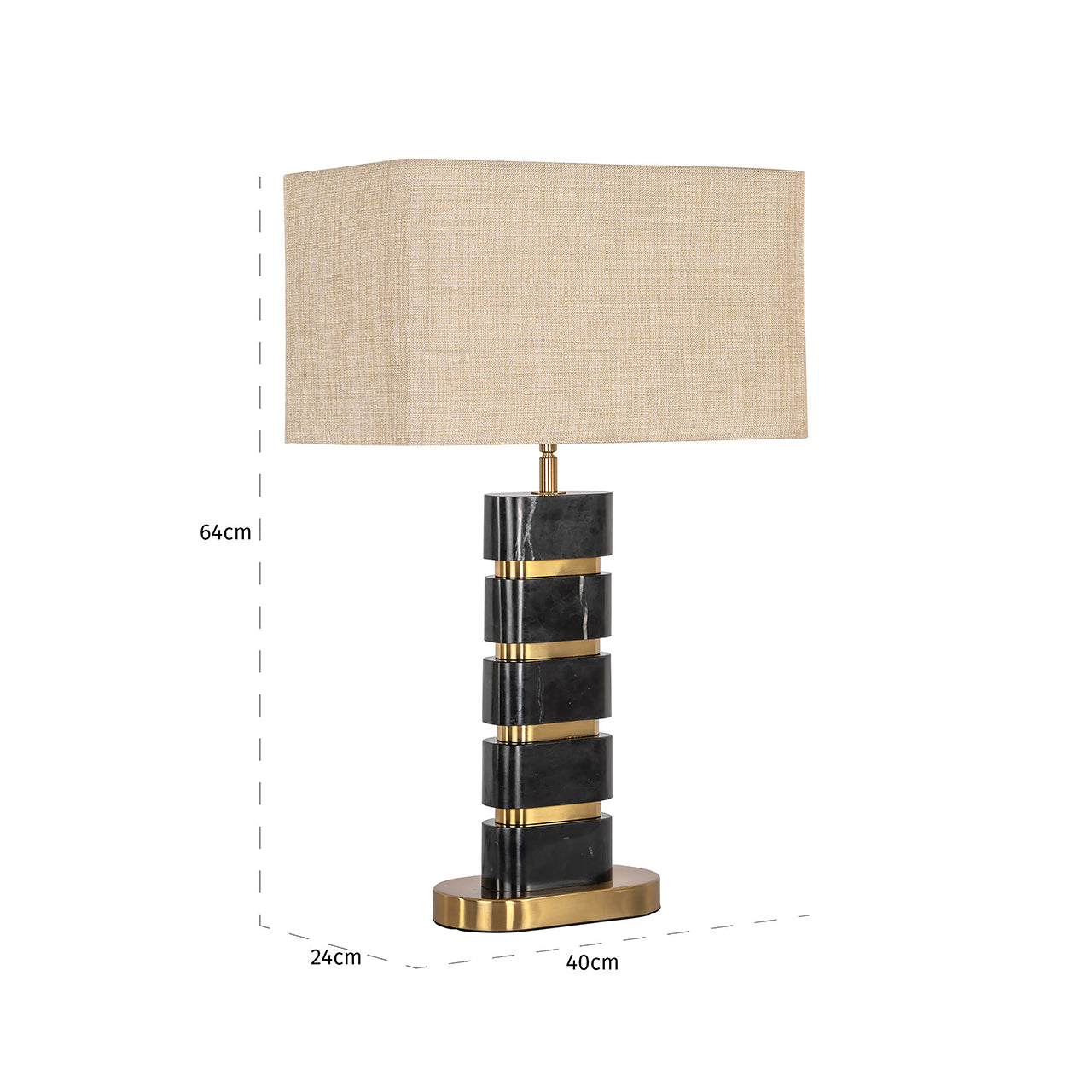 Richmond Interiors Tischlampe Levina inkl. Lampenschirm