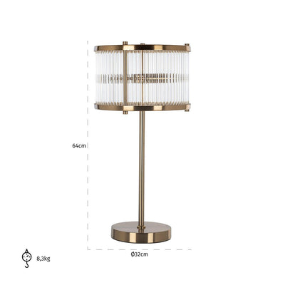 Richmond Interiors Tischlampe Loiza | Gold