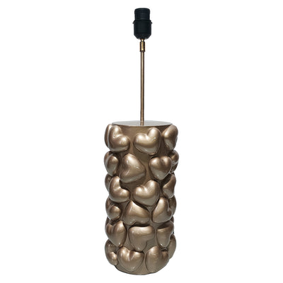 Richmond Interiors Tischlampe Nancy mit Herzen | gold