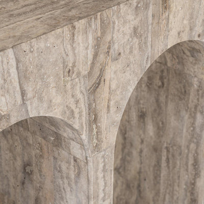 Richmond Interiors Travertin Konsolentisch La Rague | Naturgrau