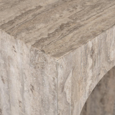 Richmond Interiors Travertin Konsolentisch La Rague | Naturgrau