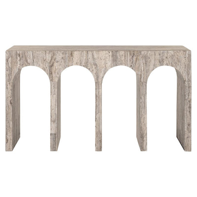 Richmond Interiors Travertin Konsolentisch La Rague | Naturgrau