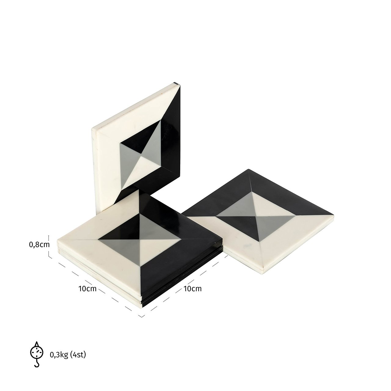 Richmond Interiors Untersetzer Louel | 4-teilig