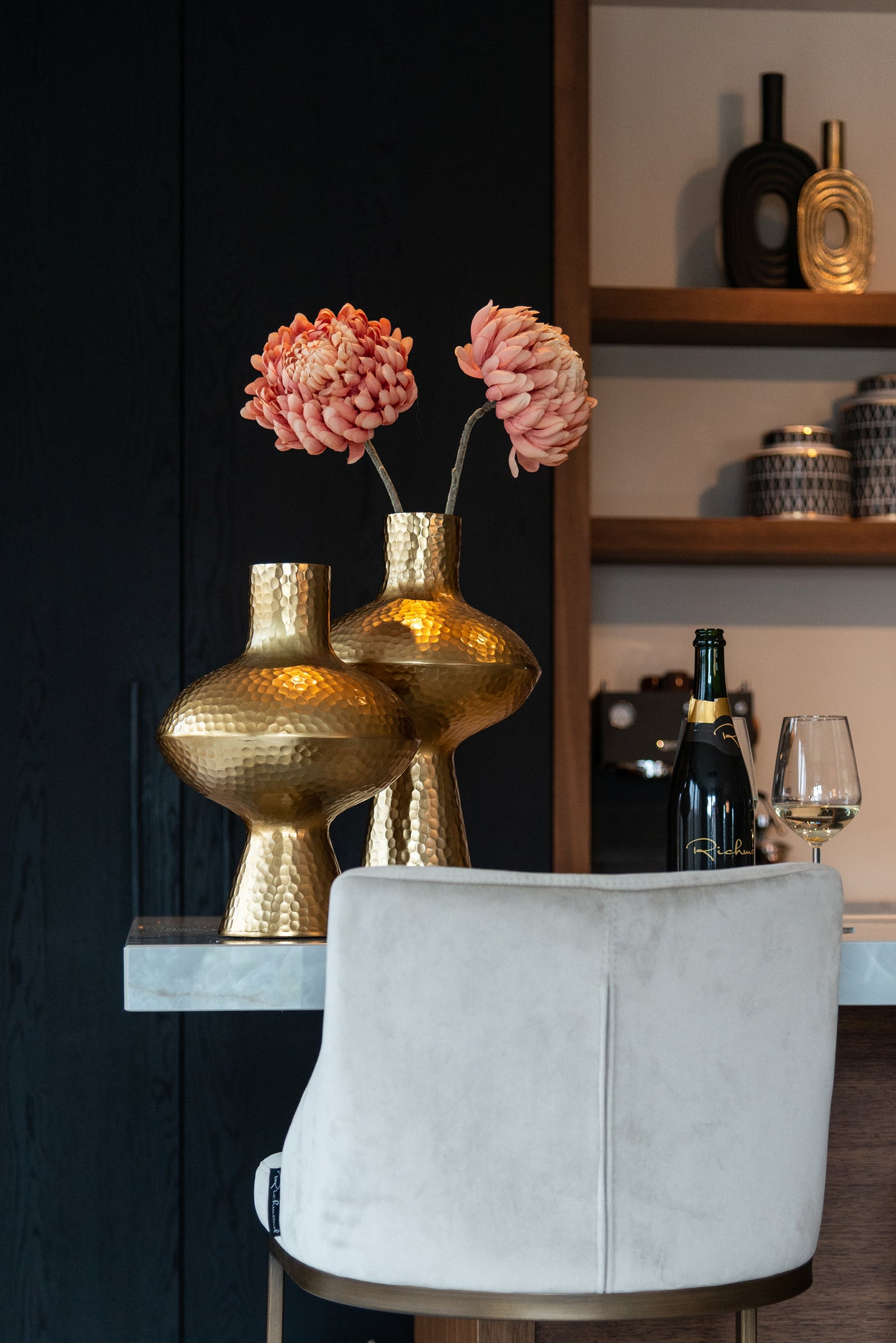 Richmond Interiors Vase Caitlyn gold | H 42 cm