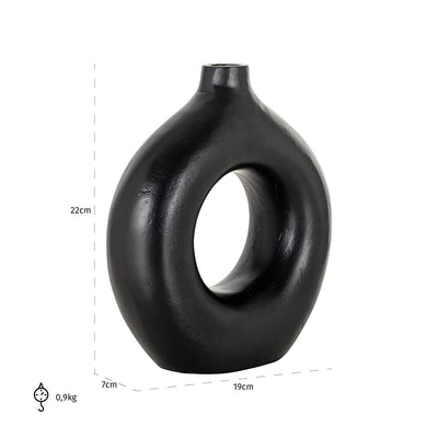 Richmond Interiors Vase Felice | Schwarz
