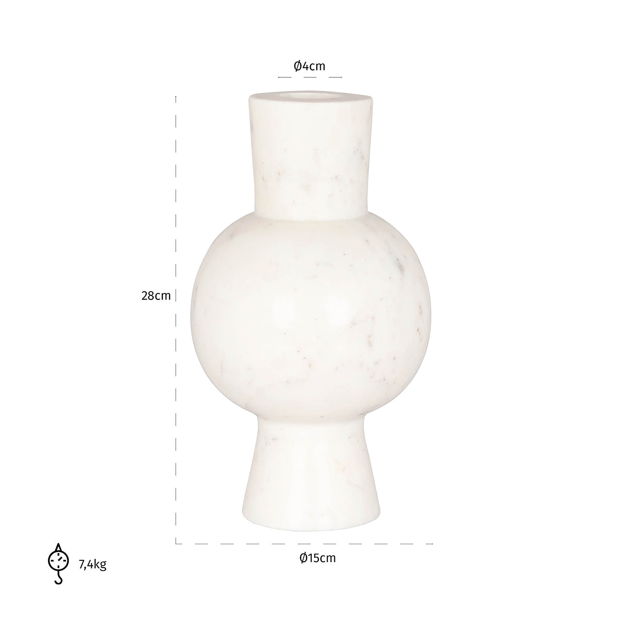 Richmond Interiors Vase Jonah | weiß