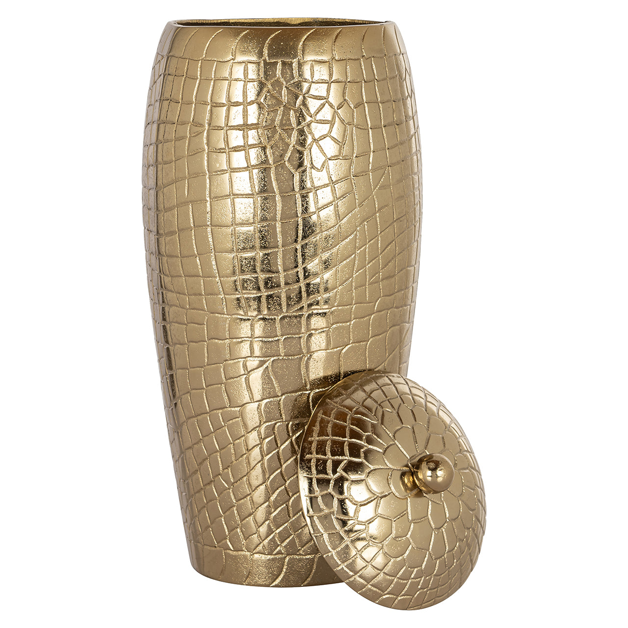 Richmond Interiors Vase Marieke mit Deckel gold | H 41 cm