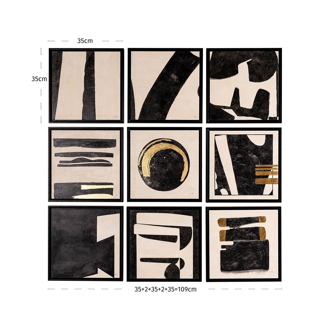 Richmond Interiors Wandbild Wall Art Gabri 9er-Set