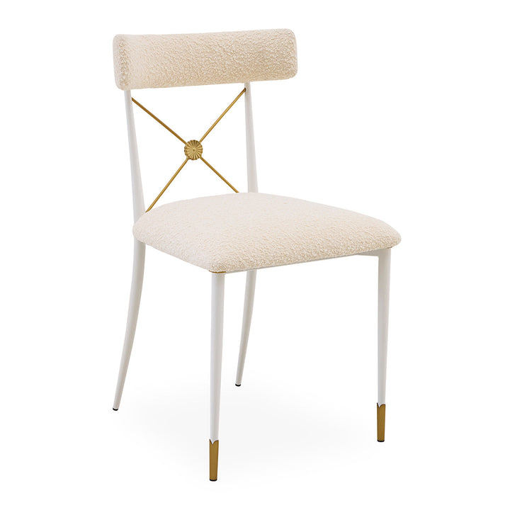 Jonathan Adler Bouclé-Esszimmerstuhl Rider | Olympus Ivory