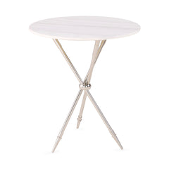 Jonathan Adler Marmor-Beistelltisch Rider Tripod | Weiß