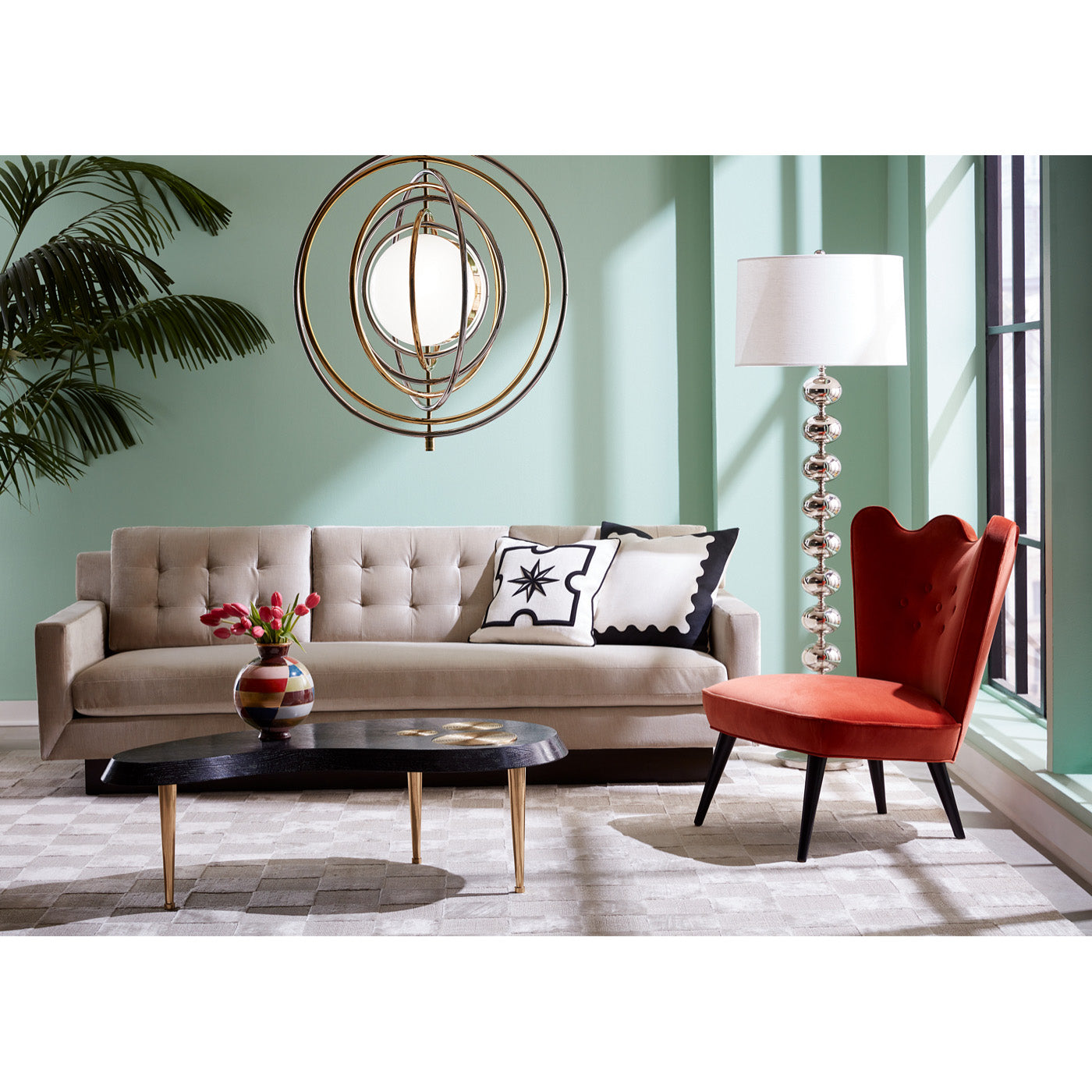 Jonathan Adler Sessel & Slipper Chair Ripple | Verona Tangerine