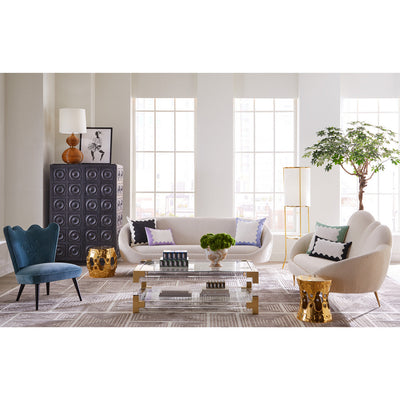 Jonathan Adler Sessel & Slipper Chair Ripple | Firenze Teal