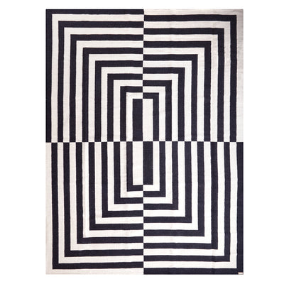 Jonathan Adler Teppich Canaan Flatweave | Schwarz