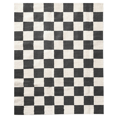 Jonathan Adler Teppich Checkerboard Large Scale Flatweave | Schwarz