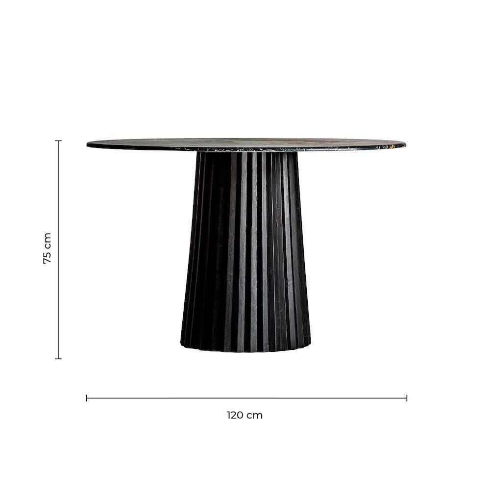 Runder Marmor-Esstisch Plissé | Ø 120 cm
