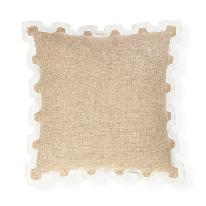 Jonathan Adler Kissen Santorini Border Weiß 55x55 cm