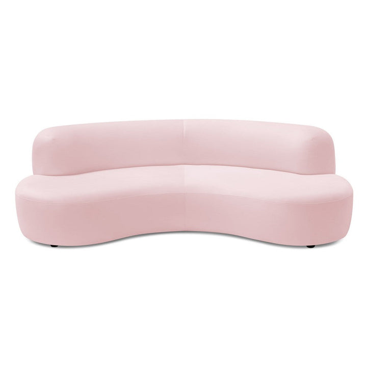 Abhika Samt-Nierensofa Lorraine 4-Sitzer | Rosa