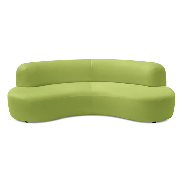Abhika Samt-Nierensofa Lorraine 3-Sitzer | Limettengrün