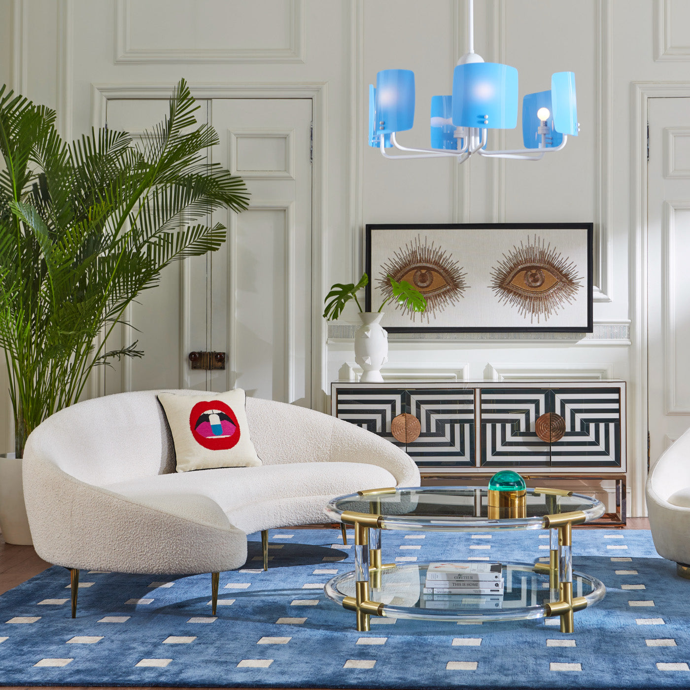 Jonathan Adler Rundes Bouclé-Sofa Ether | Olympus Oatmeal