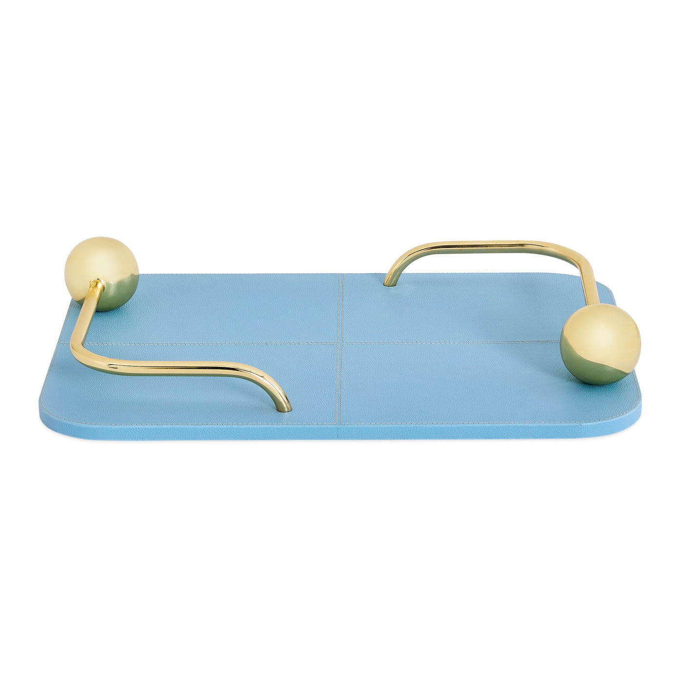 Jonathan Adler Leder Servier- und Dekotablett St. Germain | hellblau